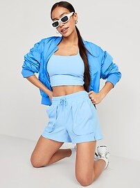 High-Waisted StretchTech Pocket Shorts for Women -- 4-inch inseam | Old Navy (US)