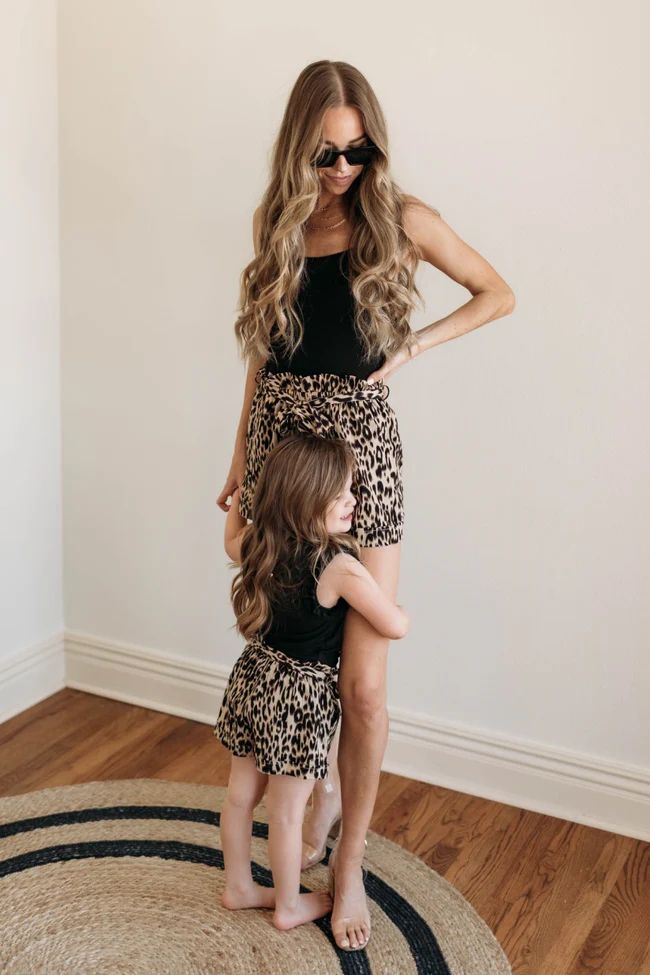 She's Stealing Hearts Animal Print Shorts | Pink Lily