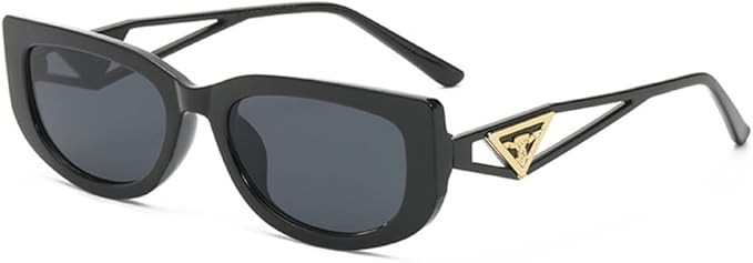 Small Cat Eye Sunglasses Women Hollow Triangle Sun Glasses Men Retro Oval | Amazon (US)