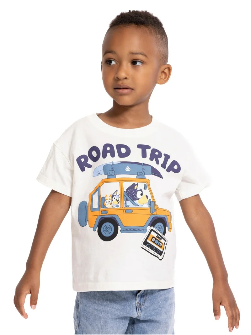 Bluey Toddlers' Graphic Tee with Short Sleeves, Sizes 12M-5T - Walmart.com | Walmart (US)