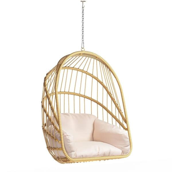 Moasis Outdoor/Indoor Wicker Hanging Chair Swing Egg Chair without Stand - Bed Bath & Beyond - 39... | Bed Bath & Beyond