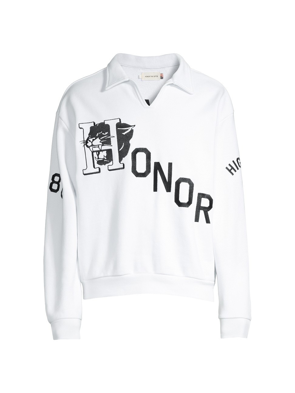 Men's Defined Mascot Long-Sleeve Polo - White - Size Medium | Saks Fifth Avenue