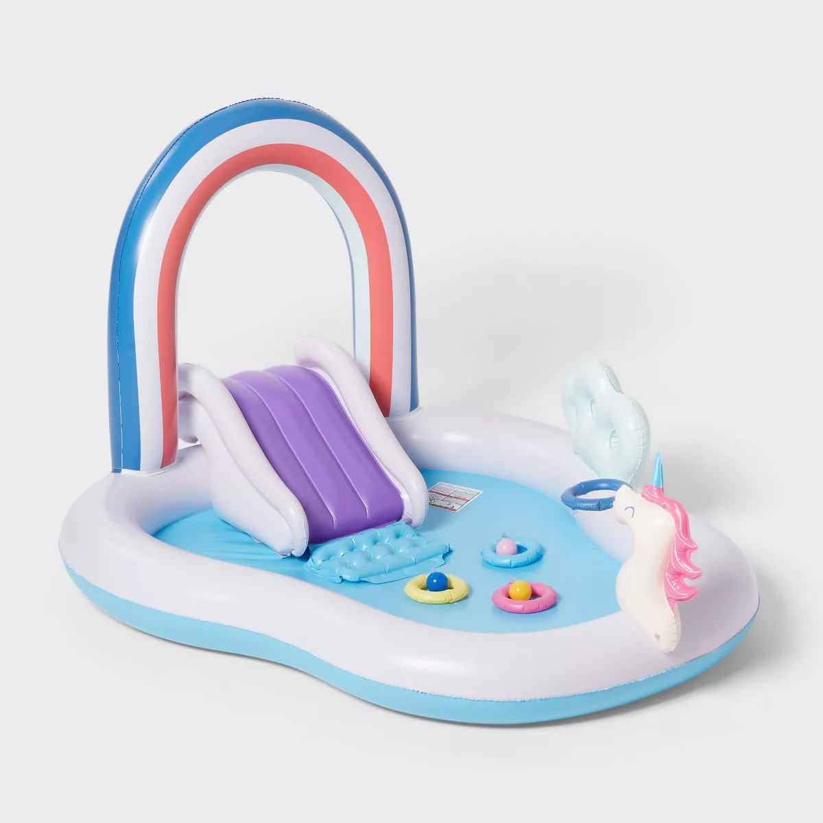 70'' x 92'' x 50'' Play Center Update 34 gal Novelty Kiddie Pool Rainbow - Sun Squad™ | Target
