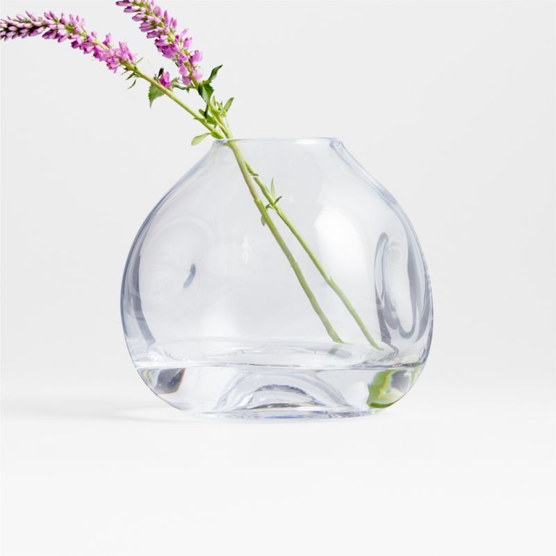 Regen Clear Blown Glass Vase 5" + Reviews | Crate & Barrel | Crate & Barrel