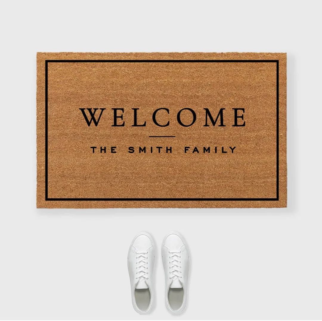 Welcome Doormatcustom Welcome Matwelcome Personalized Name - Etsy | Etsy (US)