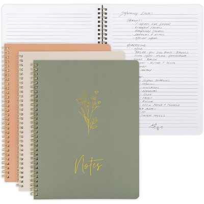 Aesthetic Spiral Notebook Set of 3 For Women Large College Ruled Journal/Notebook with Perfect Supplies to Stay Organized at Work or School | Target