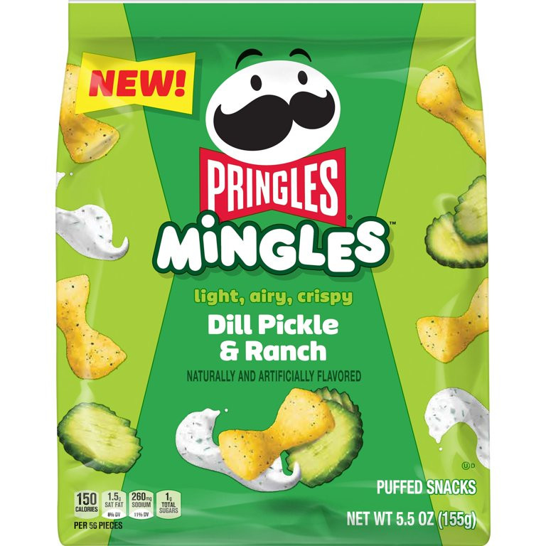 Pringles Mingles, Gluten-Free Dill Pickle and Ranch Puffed Snacks, Salty Snacks, 5.5 oz | Walmart (US)