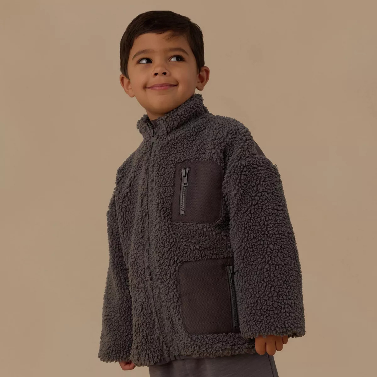 Baby Boys' Juniper Shore Shearling Jacket - Midnight 12M | Target