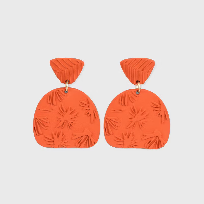 Embossed Texture Sprayed Geometric Drop Earrings - Universal Thread™ | Target