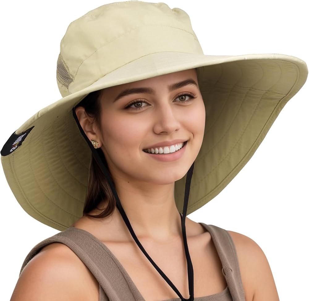 Solaris Wide Brim Women Sun Hat, UPF 50+ Sun Protection Outdoor Hat for Gardening Hiking Safari, ... | Amazon (US)