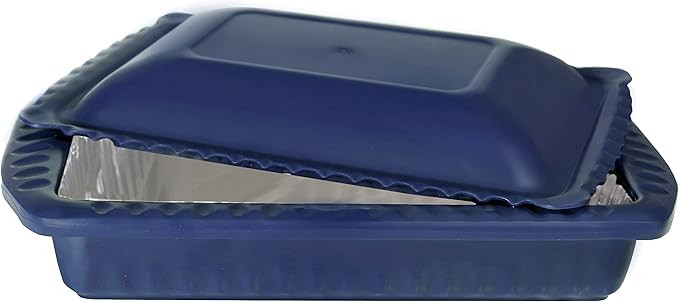 Foil Pan Holder with Lid, Casserole Style Foil Pan Carrier w/ Heat-Resistant Handles, Includes 1p... | Amazon (US)