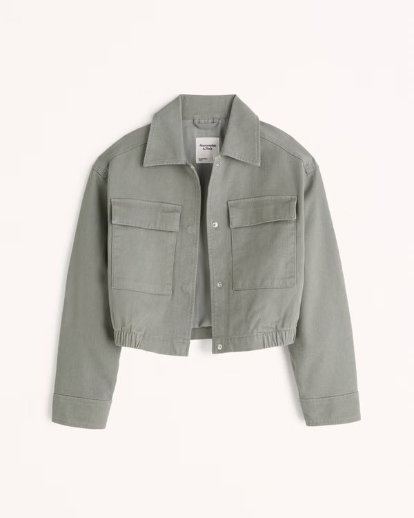 Women's Cropped Trucker Jacket | Women's Coats & Jackets | Abercrombie.com | Abercrombie & Fitch (US)