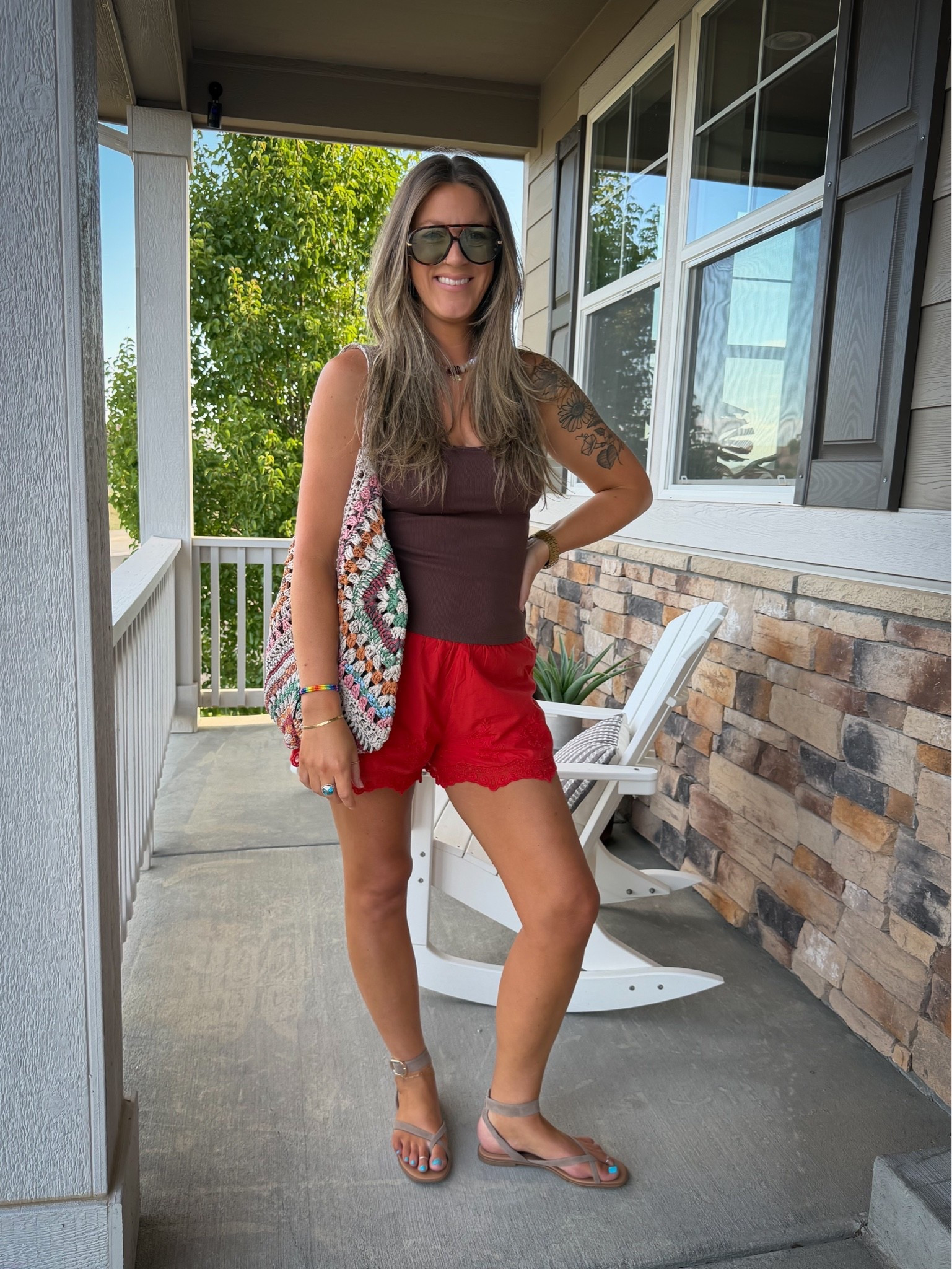 Large tank, medium shorts (on sale!)

#LTKTall #LTKOver40