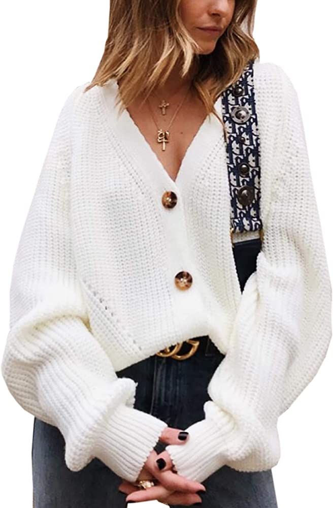 White Button Sweater | Amazon (US)