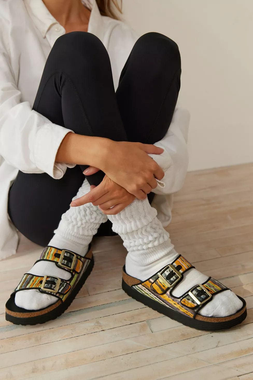 Birkenstock Papillio Arizona Yarn Platform Sandal | Urban Outfitters (US and RoW)