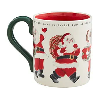Mud Pie Vintage Christmas Mug, Santa, 15 oz | Amazon (US)