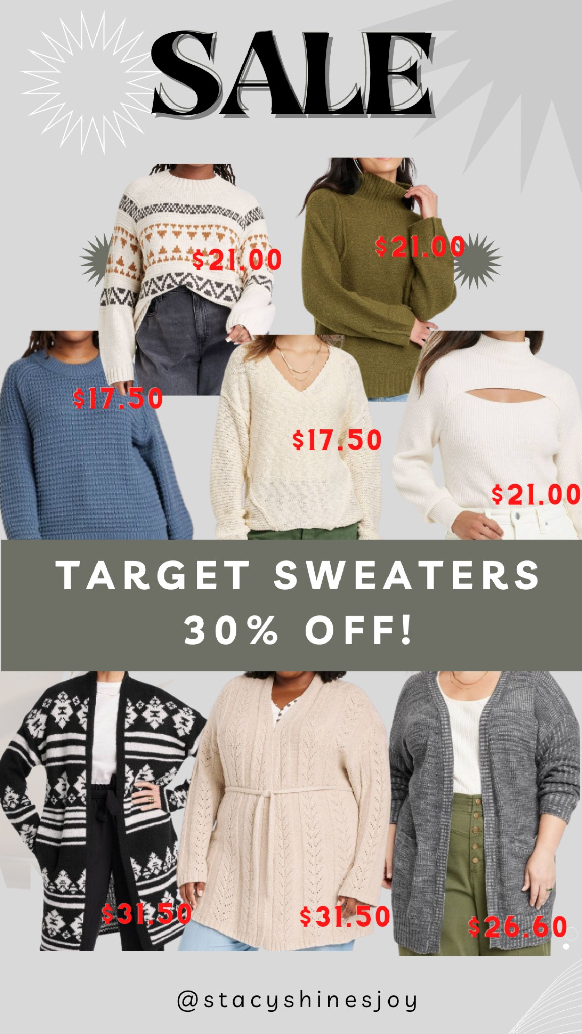 Target makes great quality sweaters and these are some of my favs! Rounded them up for you to access easily! 

#LTKGiftGuide #LTKunder50 #LTKsalealert