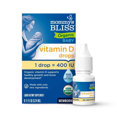 Mommy's Bliss Baby Organic Vitamin D Drops - 0.11oz (100 Servings) | Target