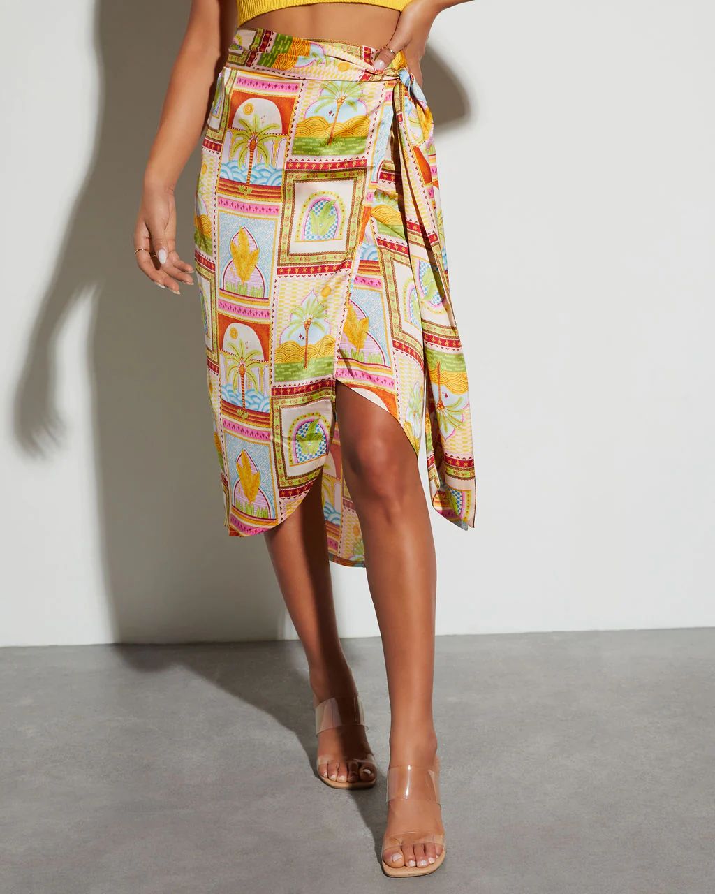 Los Cabos Printed Wrap Skirt | VICI Collection