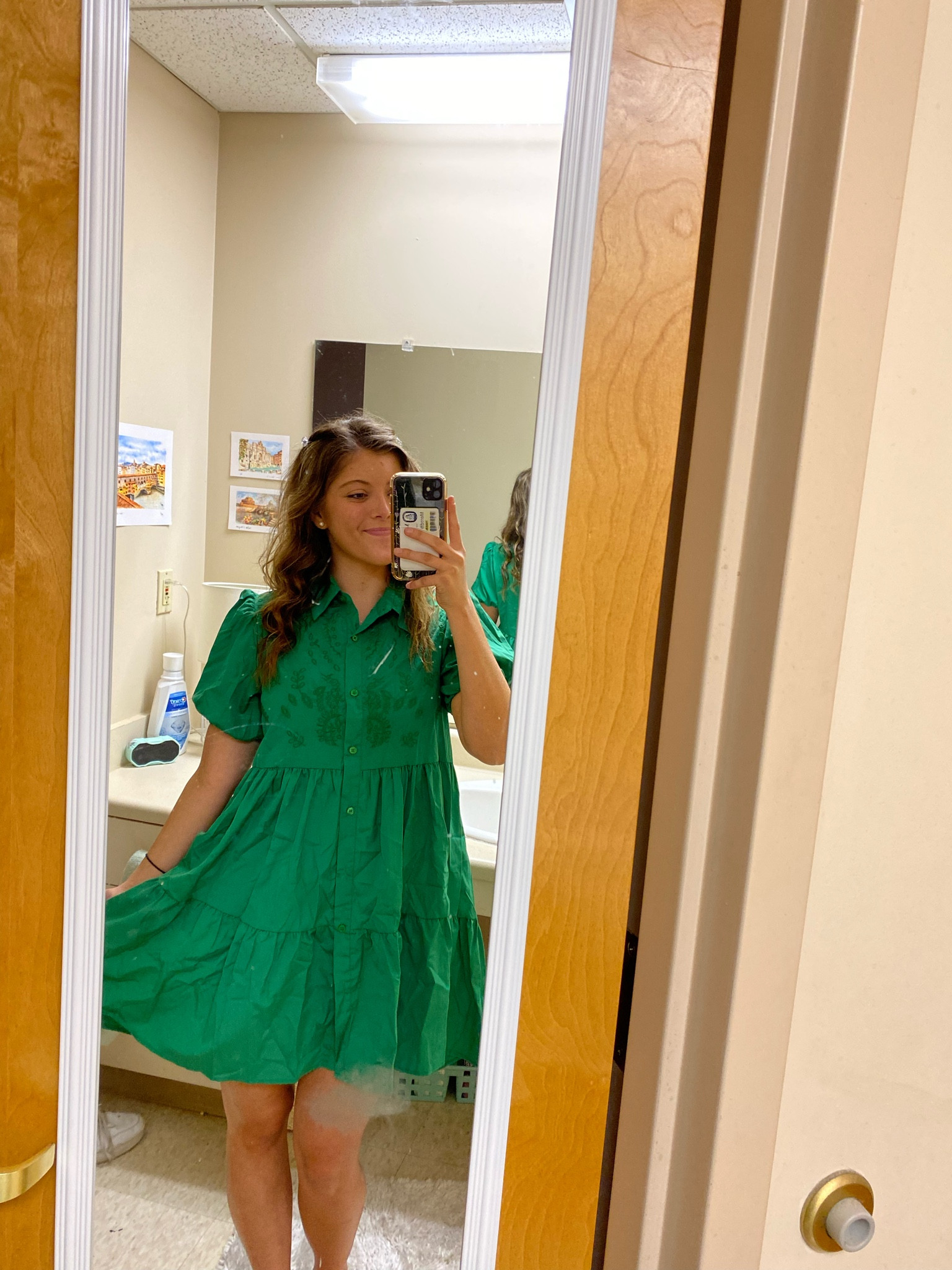green emerald velvet dress Newshows Womens Long Sleeve Casual Dresses 2025 Business Work Teacher Fall  Church Belted A Line Flowy Midi Dress(Army Green-1,Small) at Amazon Women's  Clothing store main image 0
