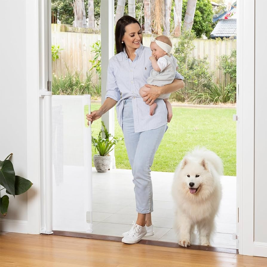 Retractable Baby Gate Perma Child Safety 41" Tall x 71” Wide, Mesh, for Stairs, Doorways, Dogs,... | Amazon (US)