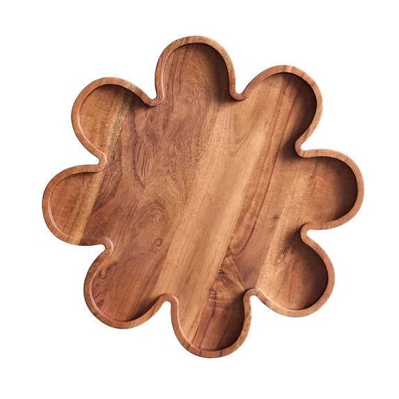 Better Homes & Gardens Floral Acacia Wood Serving Platter | Walmart (US)