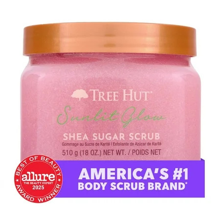 Tree Hut Sunlit Glow Shea Butter Sugar Body Scrub, 18 oz | Walmart (US)