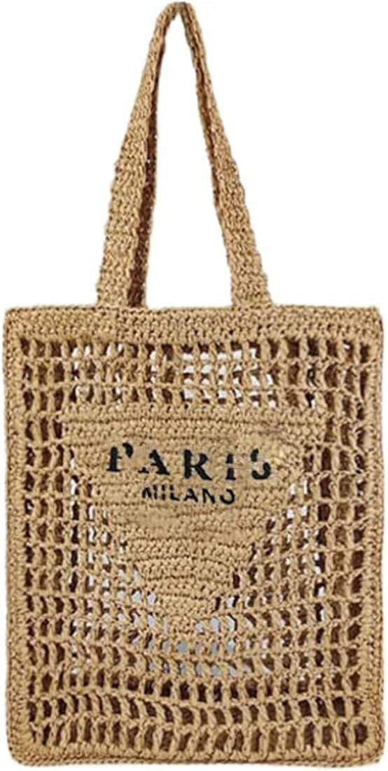 GIMMAV Women's Shoulder Bag - Woven Straw Mesh Tote Bag, Foldable and Large Capacity, Ideal for B... | Amazon (US)