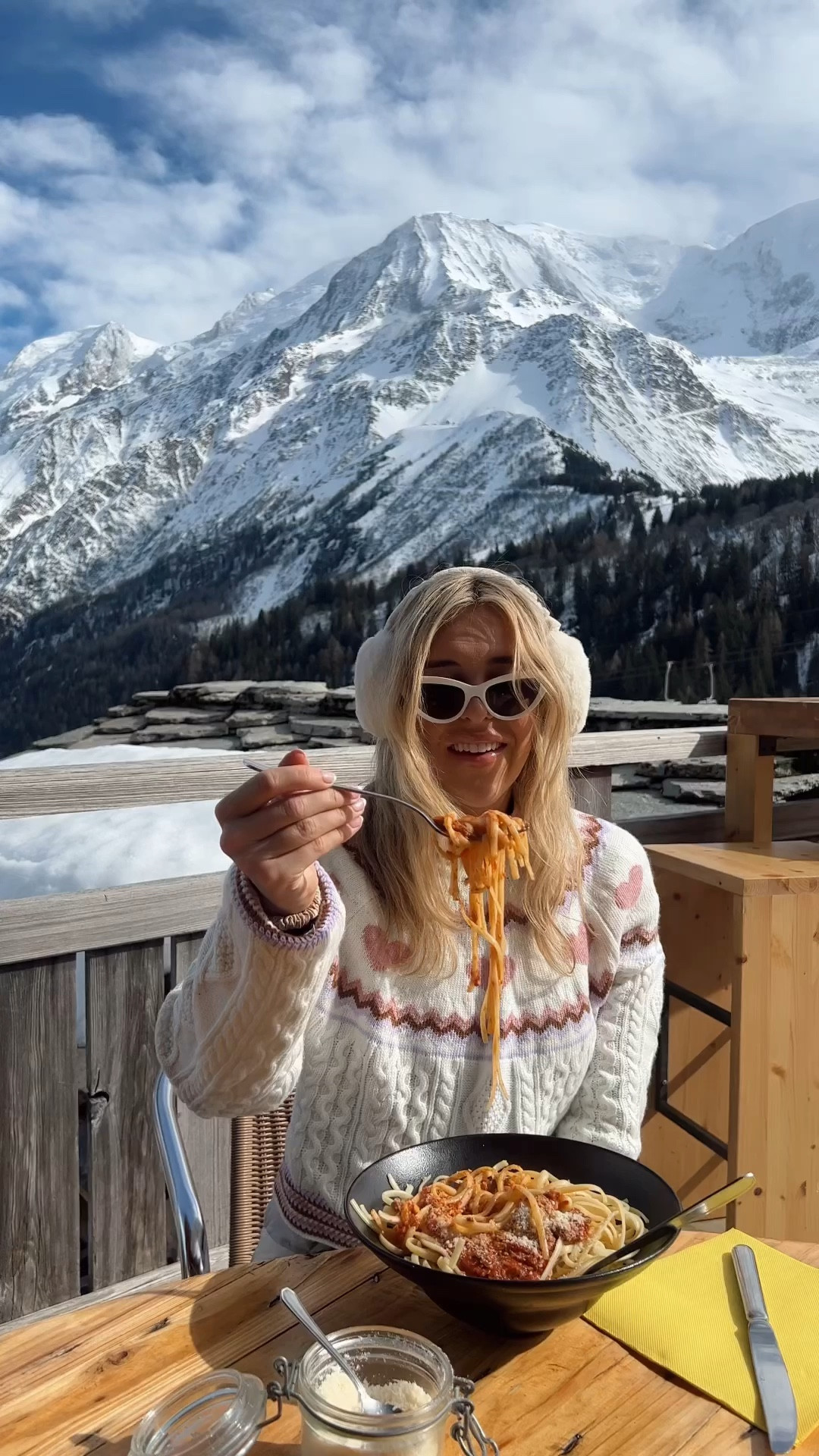 Ski outfit - fair isle kit - fairisle knit - ski jumper - ski sweater - winter knit - cable knit - cable knit jumper - cable knit sweater - cable knit sweatshirt - cable knit jumper - fairaisle jumper - white jumper - ski trip - ski outfit - snow outfit - cold weather outfit - white sunglasses - white shades - revolve - revolve clothing - lovers and friends - heart jumper - heart print top - heart print sweater - ear muffs - snow kit - ski holiday - ski vacation - skiing outfit - snowboarding outfit - mango - perfect moment - ski sale / snow sale - winter sale - the alps - what to wear on a ski trip - snow day outfits - cat eye sunglasses 

#LTKstyletip #LTKsalealert #LTKtravel