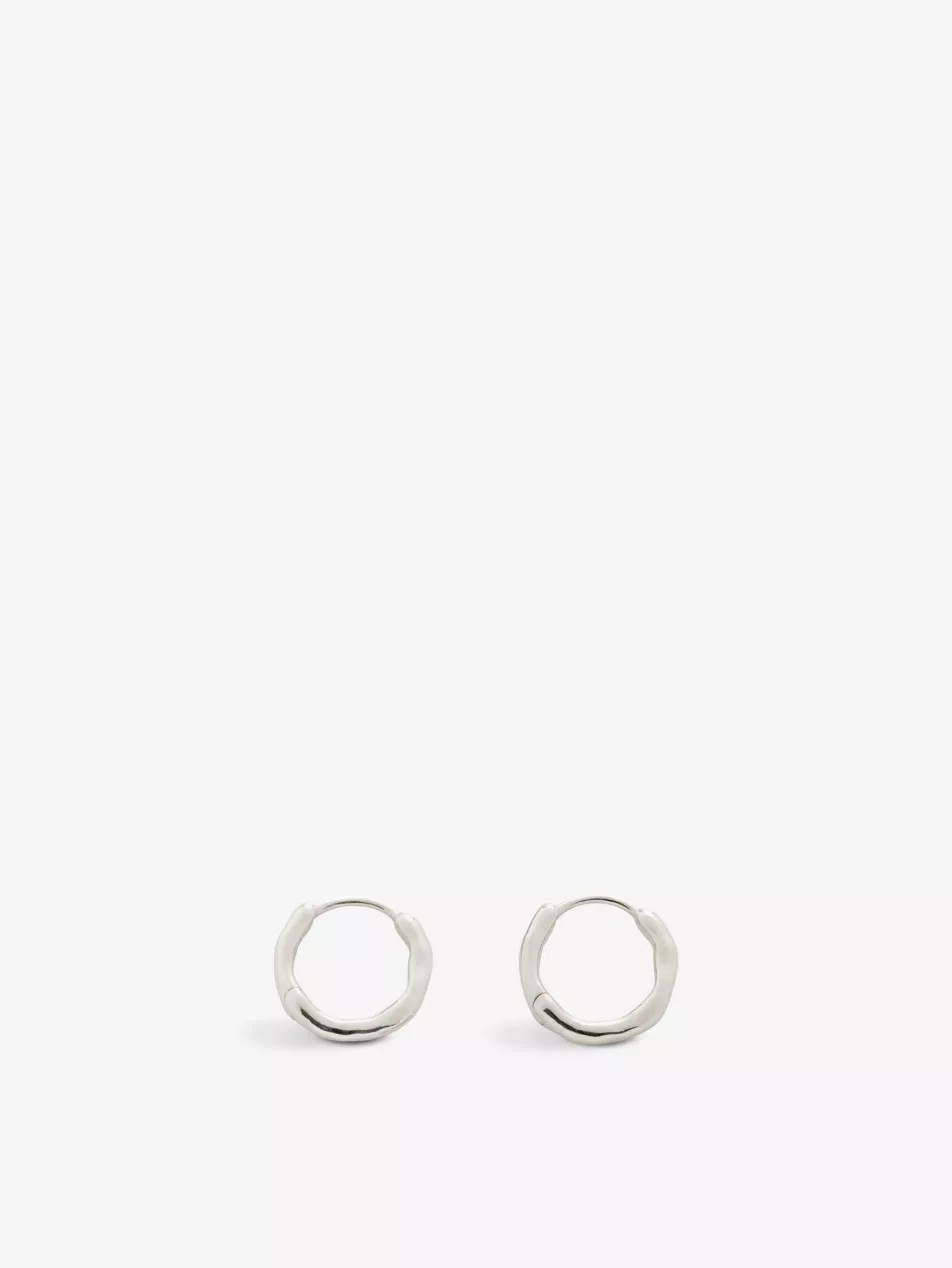 Siren Muse recycled sterling silver huggie hoops earrings | Selfridges
