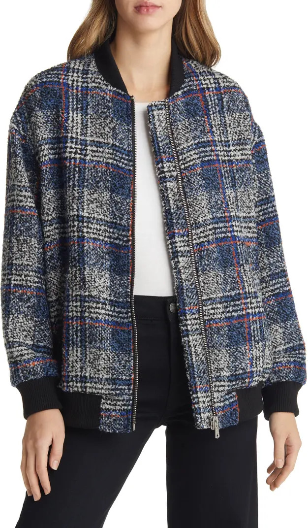 Plaid Tweed Bomber Jacket | Nordstrom