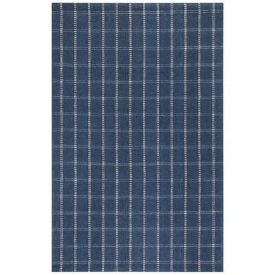 Tamworth Lauren Ralph Lauren Hand Woven Wool/Viscose Plaid Rug in Navy | Wayfair North America