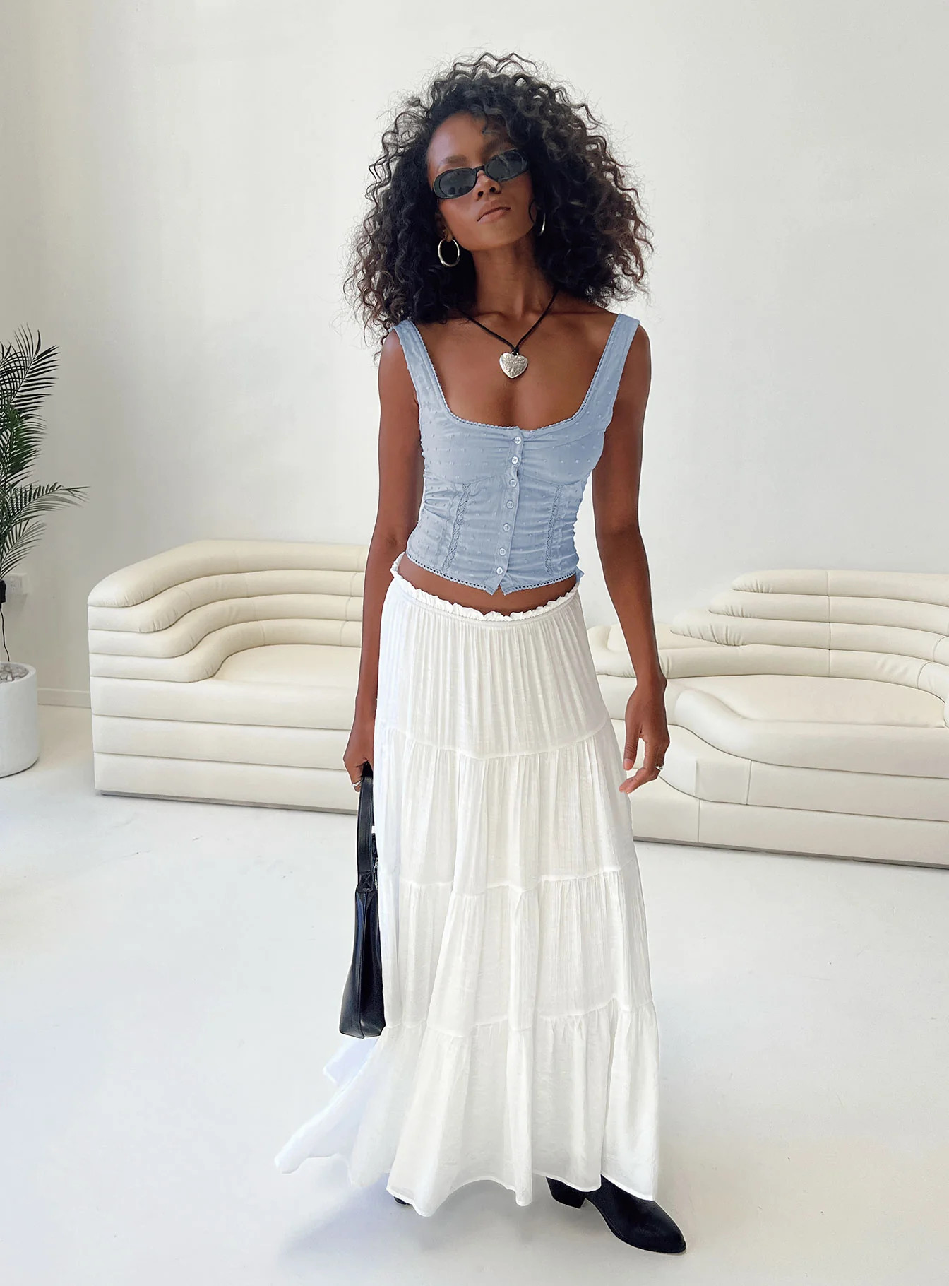 Mya Maxi Skirt White | Princess Polly US