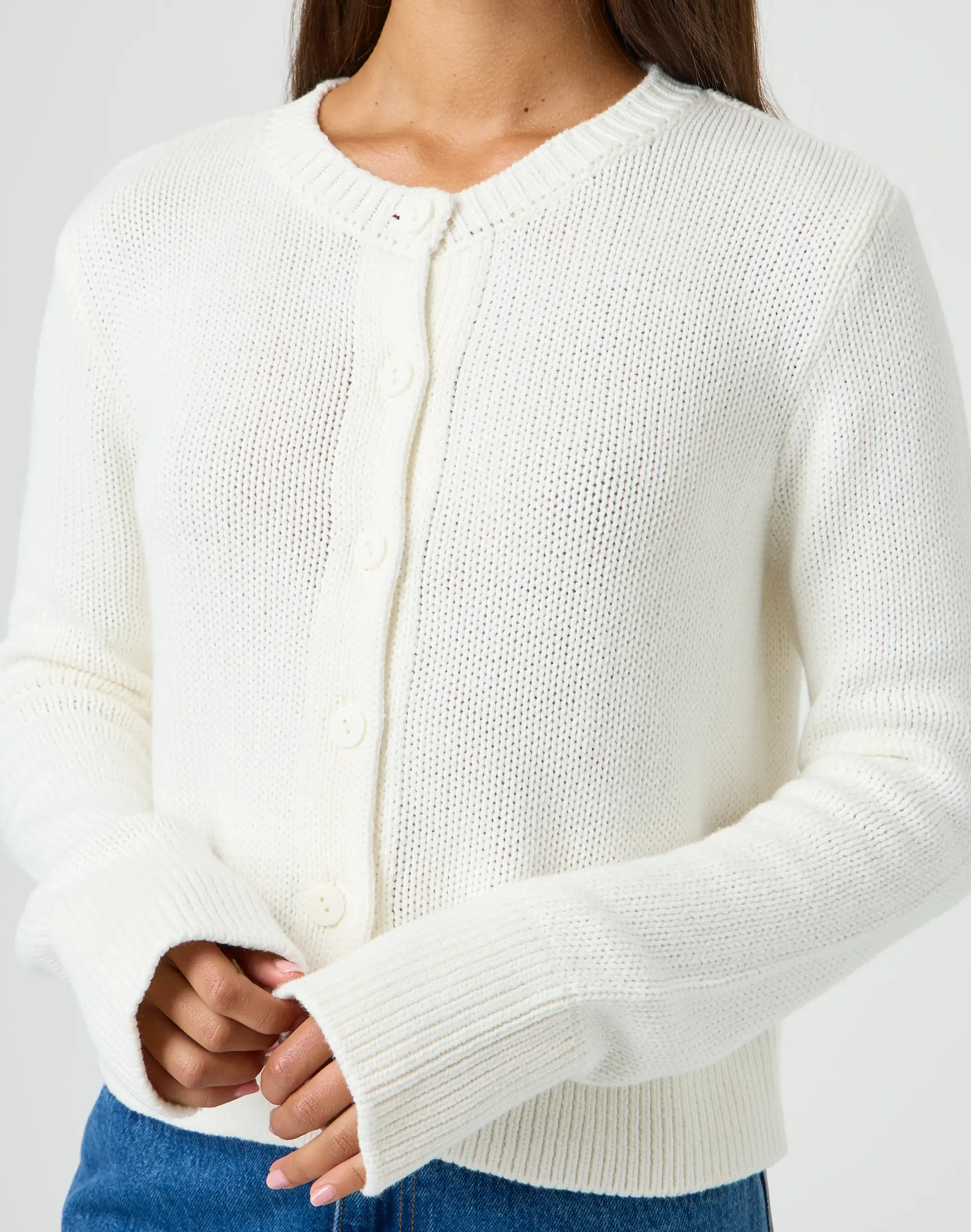 Button Up Cotton Knit Cardigan | Glassons (Australia)