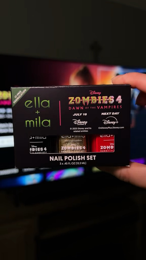 💅✨ Get ready to bring the Disney magic to your nails with the Ella+Mila x Disney Zombies 4 nail polish set 🌈🧟‍♀️ Whether you’re team cheerleader or team zombie, these shades are perfect for Disney nail inspo, back-to-school looks, and adding a pop of fun, cruelty-free color to your collection. 🌟

These vegan + 17-free nail polishes are safe, vibrant, and made for every Disney fan beauty routine. A must-have if you’re into Disney makeup & nail collabs!

👉 Shop this Disney nail polish set, plus more Ella+Mila nail polish favorites on LTK.

#EllaMila #DisneyZombies4 #DisneyNails #NailPolishSet #CrueltyFreeBeauty #DisneyCollab #DisneyBeauty #LTKDisney #LTKNails #DisneyFans
 

#LTKBeauty #LTKStyleTip #LTKBeauty #LTKFallSale