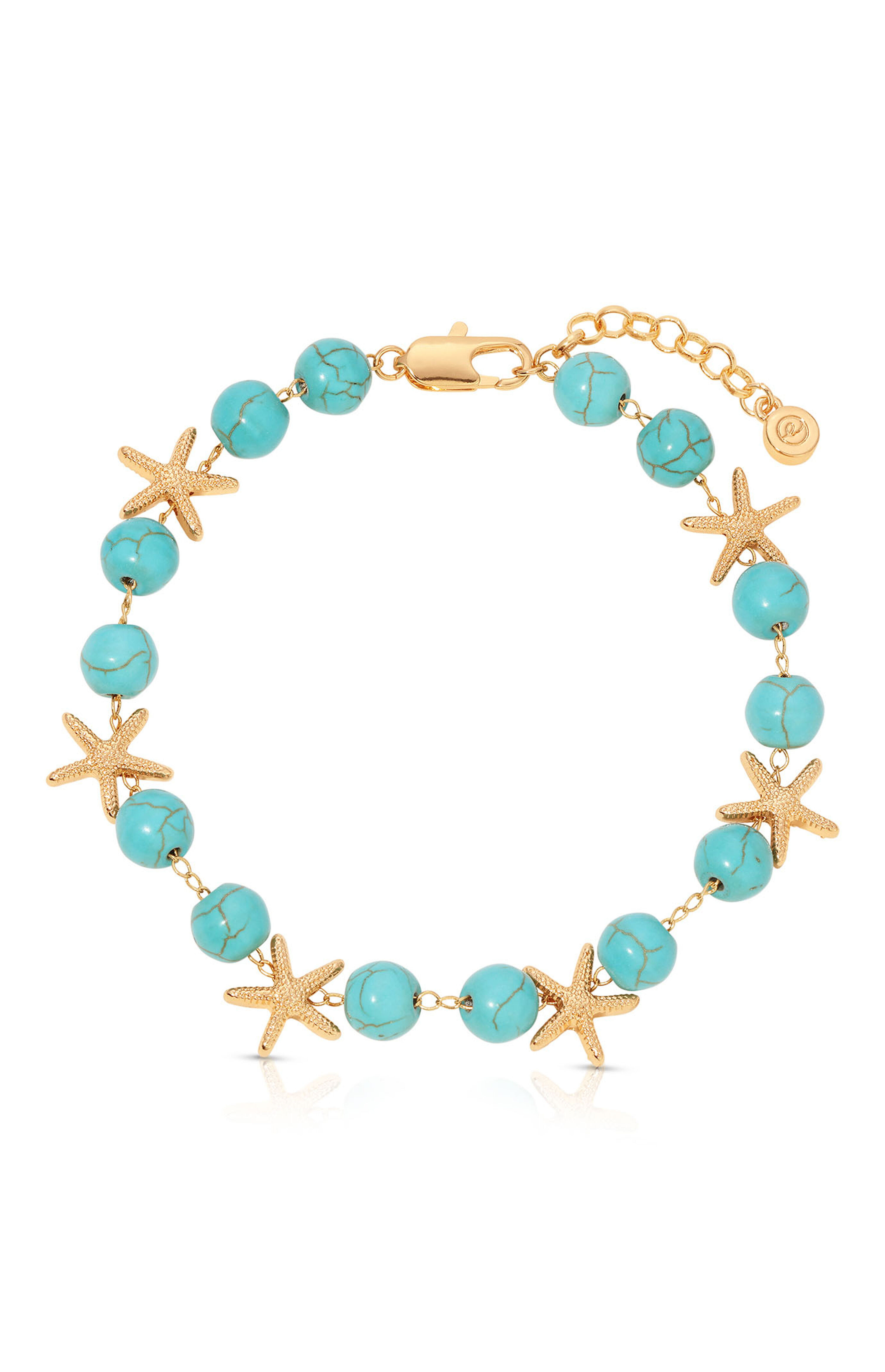 Ettika Starfish & Turquoise Beaded Anklet | PacSun