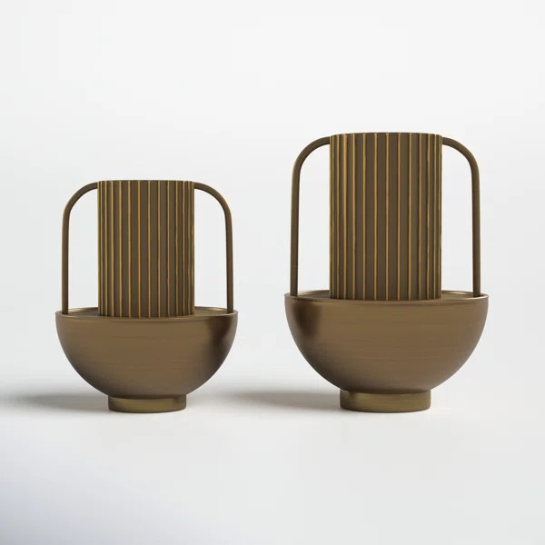 Granada Metal Table Vase (Set of 2) | Wayfair North America