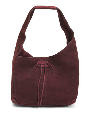 Suede Shoulder Bag With Bow Detail | TJ Maxx
