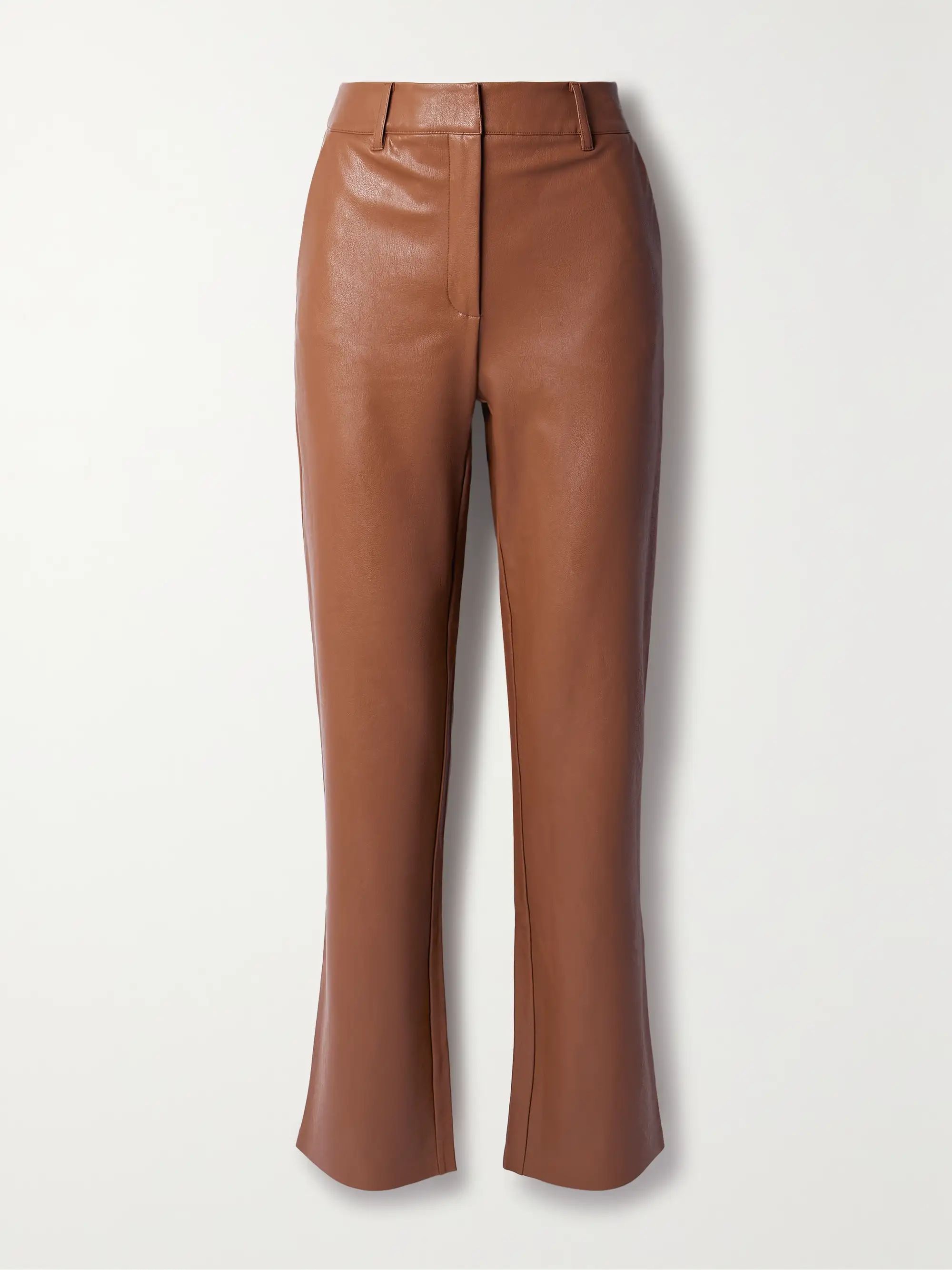 Faux stretch-leather straight-leg pants | NET-A-PORTER (US)