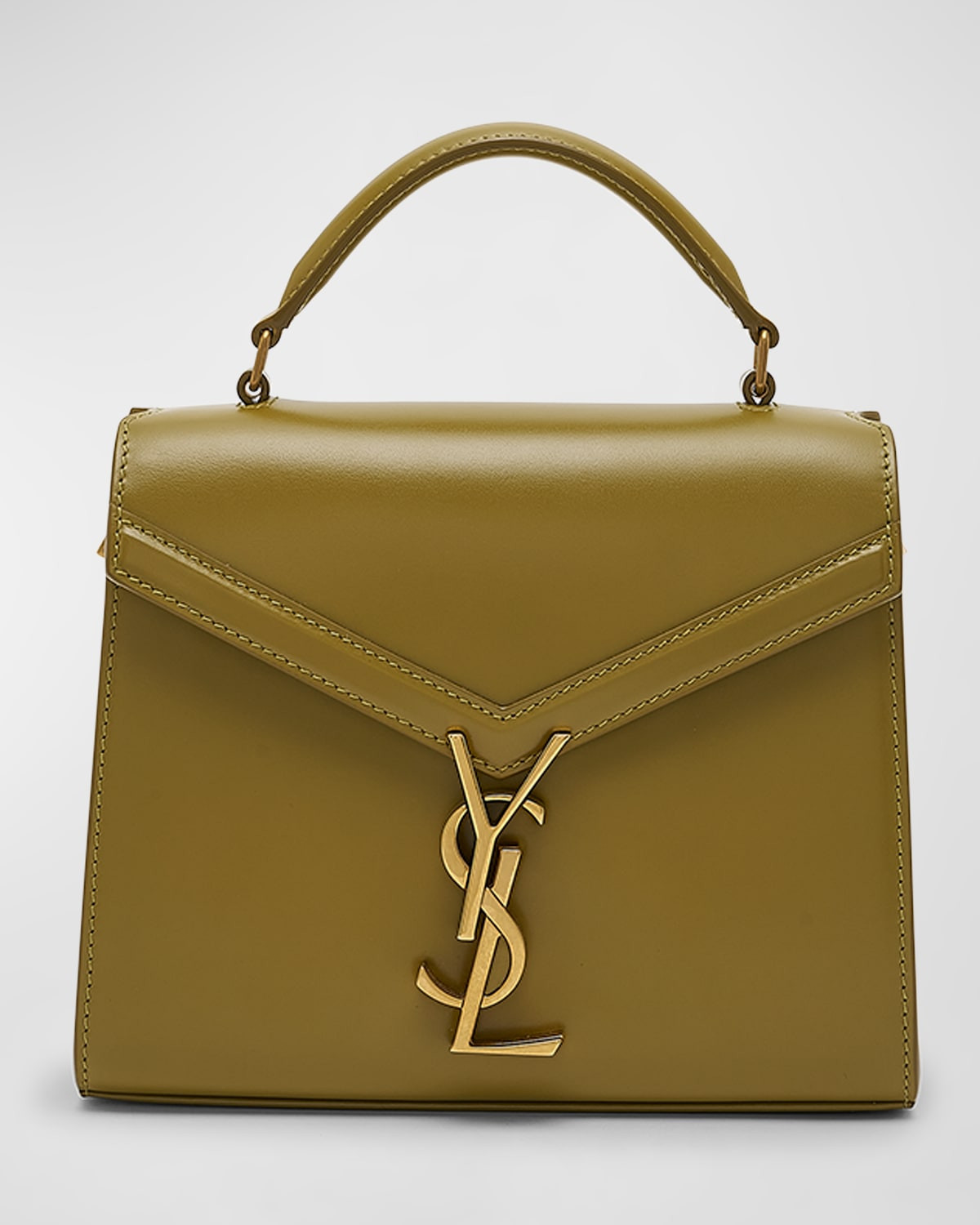 Cassandre Mini Monogram YSL Box Calf Top-Handle Bag | Neiman Marcus