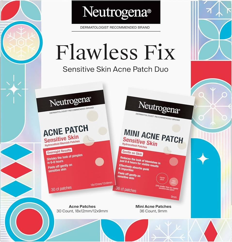 Neutrogena Flawless Fix Sensitive Skin Acne Patch Duo Set, Hydrocolloid Pimple Patches to Protect... | Amazon (US)
