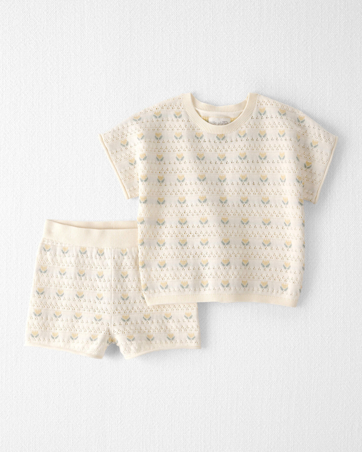 Toddler Girl Organic Cotton Sweater Knit Set in Honey Floral Print | Carter's Inc