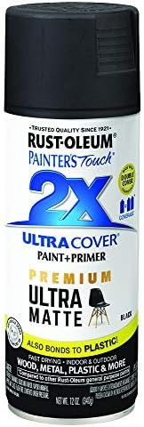 Rust-Oleum 331182 Painter's Touch 2X Cover, 12 Oz, Ultra Matte Black | Amazon (US)