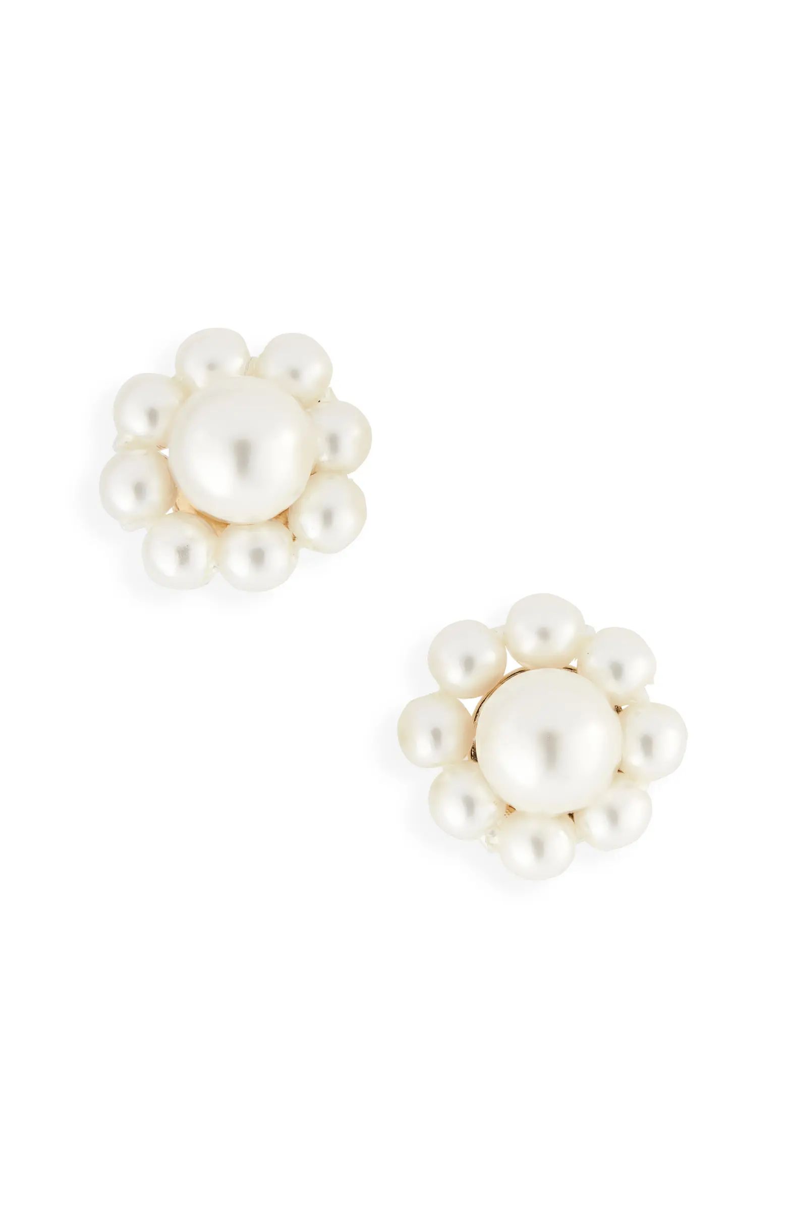 Mini Daisy Imitation Pearl Stud Earrings | Nordstrom
