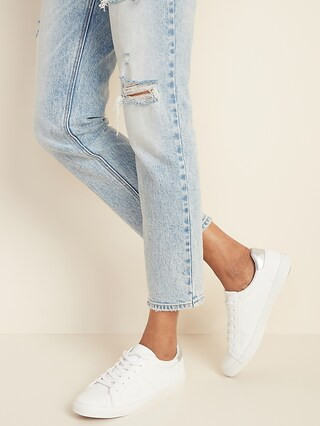 Faux-Leather Sneakers for Women | Old Navy (US)