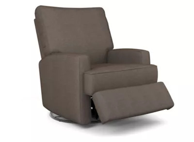 Best Chairs® Custom Kersey Swivel Glider Recliner in Charcoal Grey | buybuy BABY | buybuy BABY