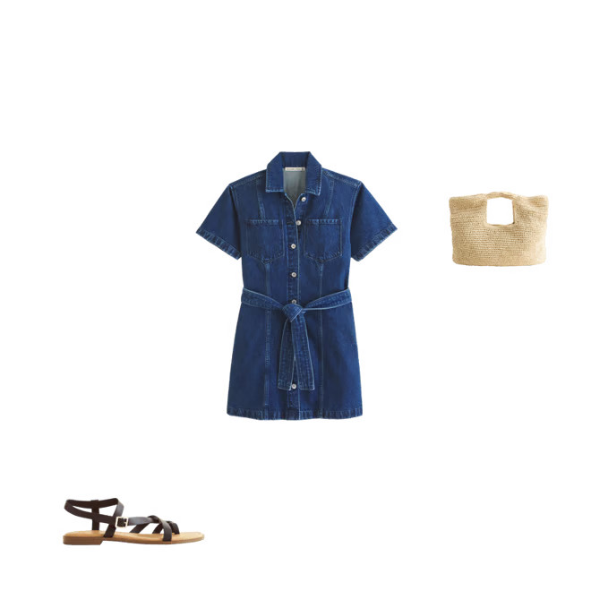 Women's Short-Sleeve Denim Shirt Dress | Women's Dresses & Jumpsuits | Abercrombie.com | Abercrombie & Fitch (US)