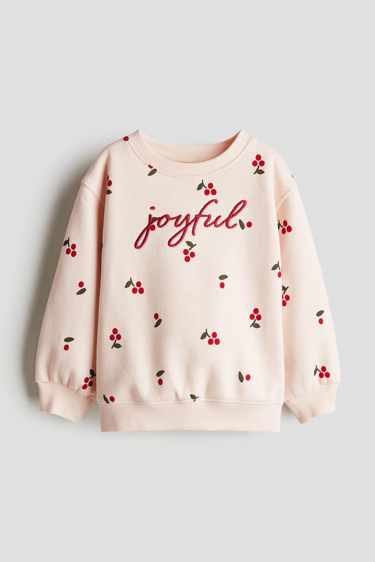 Sweatshirt with Motif - Light pink/Joyful - Kids | H&M US | H&M (US + CA)