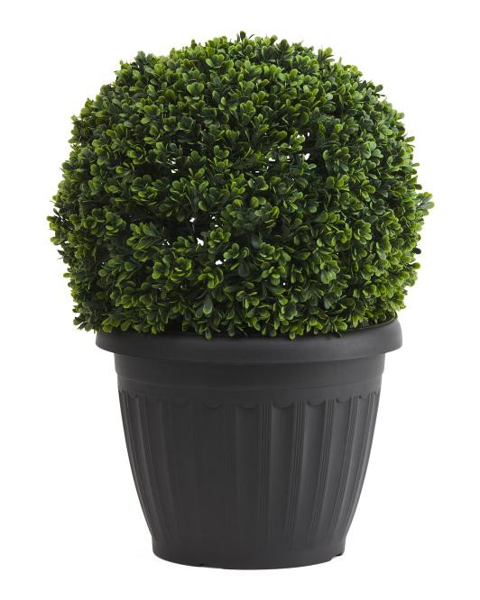 20in Uv Resistant Led Lit Boxwood Drop In Topiary | TJ Maxx