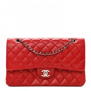 CHANEL Lambskin Quilted Medium Double Flap Red | FASHIONPHILE | FASHIONPHILE (US)